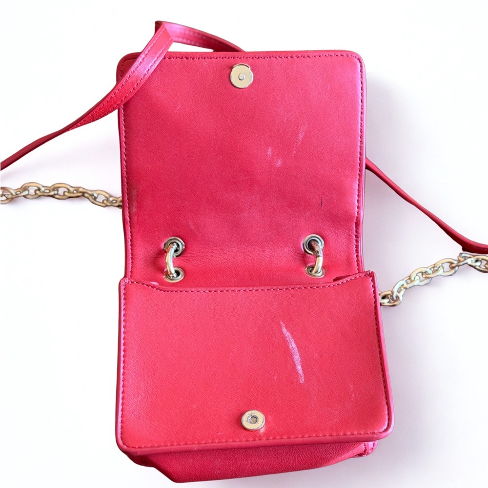 Tory Burch Reddish Orange Quilted Mini Bag - Picture 5 of 8